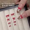 [Estilo Picante] Joyería para Uñas Francesas con Lazo de Leopardo Mini Lazo de Vino Joyería de Pintura de Aleación