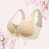 Comércio exterior transfronteiriço atacado frente aberta fivela plus size sutiã sem anel de aço reunido respirável peito grande pequenas senhoras renda roupa interior