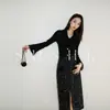 Tienda Insignia Shanghai Dan Nong/Mezcla de Lana Elegante Acampanado Adorno de Volantes Corte Ajustado Cardigan de Punto Blanco Pequeño