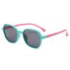 Gafas de sol para niños (2024), de silicona suave, polarizadas, con protección UV, para viajes, con elegante montura poligonal generosa.