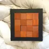 Decoración de Pared de Madera Maciza con Mosaico Estilo Vintage Pintura Decorativa para Pared de Fondo Mural Geométrico Abstracto Retro para Entrada