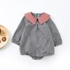 Ropa de Primavera y Otoño Estilo Coreano para Niñas, Pantalón Harem de Manga Larga para Bebé, Estilo Moderno y Fragante, Cuello de Muñeca, Monos de Piedra