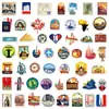 50 Piezas Pegatinas de Graffiti de Viajes por el Mundo Maleta Coche Cuaderno Patineta Teléfono Móvil Pegatinas Decorativas Impermeables Venta al por Mayor