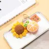 Llavero de lana tejido a crochet a prueba de pérdidas para pareja, colgante para mochila escolar, futuro brillante, regalo de Navidad, venta al por mayor