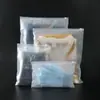 Saco de zíper fosco transparente engrossado atacado saco ziplock pe personalizado saco de plástico cueca meias de armazenamento saco de embalagem de roupas