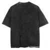 Talla Europea TransfronterizaCamiseta Negra Lavada para Hombre Streetwear Dragon Ball a