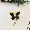 Anillo de acero inoxidable con mariposa cruzada, nuevo, francés, suave, romántico, diseño de nicho, dulce, versátil, sensación de alta gama, joyería para la mano