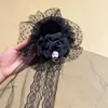 Diadema Corona Negra con Velo Gótico de Halloween para Mujer, Diadema Elegante de Rosa de Alta Gama, Vestido de Fiesta Festivo