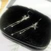 Aretes de estrella estilo coreano estilo coreano simples moda largos lisos borla de estrella de cinco puntas ganchos para la oreja venta al por mayor joyería para la oreja
