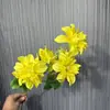 Gerbera Simulada de 5 Cabezas Salón de Bodas Pantalla para el Hogar Accesorios de Fotografía Diseño de Escena Guirnalda de Flores de Mano