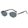Gafas de Sol Europeas y Americanas de Nuevo Estilo Poligonales con Forma de Sardina y Marco Delgado, Simples y Elegantes, Disponibles en Múltiples Colores, Gafas de Sol Clásicas y Versátiles