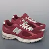 Putian Alta Versión Serie NB2002RA Rojo Vino Unisex Casual Retro Deportes Profesionales Running Lento Zapatos de Papá