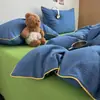 Conjunto de Roupa de Cama de Algodão 100% Puro Grau Materno e Infantil Classe A Conjunto de Quatro Peças Lençóis de Algodão Puro Capas de Edredom Lençóis com Elástico Conjunto de Três Peças Dormitório Toque de Luxo Quarto Principal