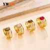 Estilo europeo y americano, anillo ligero de acero inoxidable de lujo para mujer, con un diseño bohemio de múltiples hilos, una piedra natural de forma ovalada y un acabado hecho a mano.
