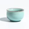 Taza de té de cerámica creativa hecha a mano celadón de Longquan taza de té kung fu Tazón de té taza individual dibujada a mano