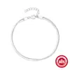 Pulseira de Prata Esterlina 925 com Corrente de Osso de Cobra Dupla Camada, Popular na Europa e América, Joia Elegante e de Alto Padrão Estilo Minimalista Ins