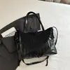 Bolsa Tote de Gran Capacidad Transfronteriza 2026 Nuevo Estilo Vacaciones en la Playa Bolsa de Playa para Mujer Borla Versátil Nicho Bolso Tejido