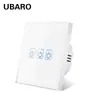 Panel de interruptor táctil de vidrio templado estándar europeo tipo 86 transfronterizo Control de fuego único Control único Interruptor con sensor táctil Venta al por mayor