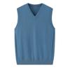 Eer Dos Factory Suéter de Cachemira Pura Chaleco de Cuello en V Sin Mangas para Hombre Color Sólido Chaleco Chaleco de Negocios Cálido