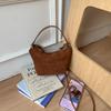 Bolso de Mano de Moda de Verano Bolso Tote Pequeño para Mujer 2025 Nuevo Bolso Cubo Esmerilado Bolso de Hombro Cruzado Simple para Teléfono
