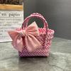 Bolso tejido de plástico nuevo del fabricante, cesta tejida, bolsa de regalo tejida a mano, bolsa de playa para mujer
