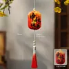 Festival de Medio Otoño 2026 Linternas Rojas Pequeñas Decorativas Linternas de Flores Estilo Nuevo Adornos Colgantes Impermeables para Exteriores Plantas Verdes Árboles Plantas en Maceta Adornos Colgantes Luminosos