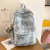 Mochila Tie-Dye de Nicho Estilo Americano para Meninas do Ensino Fundamental e Estudantes Universitárias, Mochila Simples, Versátil, Bonita, Casual, Mochila Pequena