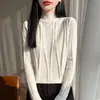 Nuevo top base de punto para mujer de otoño e invierno con lentejuelas y cuello alto, suéter de punto ajustado, suéter para mujer, transfronterizo