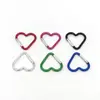 Mosquetón de aleación de aluminio colorido de seguridad para exteriores con forma de corazón Hebilla colgante para exteriores Hebilla de colgado rápido Hebilla para ropa