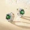 Nuevos Pendientes de Imitación de Moissanita de un Quilate de Moda para Mujer, Redondos y Súper Brillantes, Clips para Orejas de Celebridad de Internet