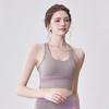 Roupas de Treino de Peito para Yoga Esportivo Feminino Novos Tops Trajes Profissionais de Fitness Verão 2025 Roupas Profissionais com Bojo Costas Pilates