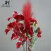 Orquídea Mariposa Artificial Arte Floral Boda Flores Falsas Arreglo de Boda Ramo Decoración Cubo de Bendición de Año Nuevo Rojo Decoración de Inserto