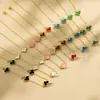 Collar de Trébol de Cuatro Hojas de 13 mm para Mujer, Joyería de Trébol de la Suerte Premium de Acero Inoxidable de Alta Gama, Doble Cara, Resistente al Desgaste