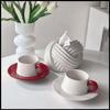 Taza y Platillo de Café Cerámica Blanco Puro Estilo Europeo Té de la Tarde Hueso de China Set de Tazas de Café Personalizable con Logo Regalo Corporativo
