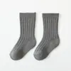 Calcetines para Bebé Recién Nacido Otoño Nuevos Calcetines de Algodón Color Sólido Sueltos Calcetines para Bebé Niños y Niñas Calcetines Infantiles