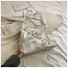 Nova Bolsa Grande Capacidade Estilo Chinês Estilo Nacional Estilo Ocidental Feminina 2024 Nova Moda Verão Bolsa de Ombro Tote Bordada em Seda