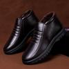 Zapatos de Algodón para Hombre Invierno Cálido Zapatos de Algodón de Cuero para Hombre Zapatos Casuales Engrosados con Forro Polar para Hombres de Mediana Edad y Mayores Zapatos de Algodón para Hombre para Ancianos Zapatos de Algodón para Hombre