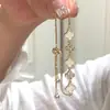 Pulseira Puxa-Fácil Flor de Zircônia Banhada a Ouro 14K Real, Toque de Luxo Leve de Alta Qualidade, Acessório de Mão Versátil Personalizado