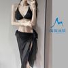 Bikini Traje de Bikini Traje de Baño para Mujer Nuevo Sexy Aguas Termales Dividido Conjunto de Tres Piezas Celebridad de Internet Vacaciones Traje de Baño para la Playa