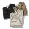 Calça Cargo Cargo Japonesa Retro de Bolso Grande para o Outono de 2026, Barra Ajustada, Perna Larga, Solta, Reta, Casual Americano, Calça com Borda Crua