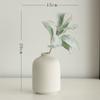 Shumen Jarrón pequeño de cerámica nórdica decorativa para flores secas, sala de estar, arreglo floral, juego de flores artificiales, decoración de ramo, dispositivo floral de escritorio