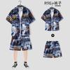 Traje de Camisa Floral de Manga Corta Tailandesa Ropa de la Isla de Hainán Ropa de Playa Sanya Estilo Hawaiano Estilo de Pareja de Viaje Tailandés Verano