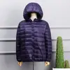 Chaqueta acolchada de algodón ligero talla grande para mujer corta 100.00 kg talla grande talla grande chica con sobrepeso madre mediana edad y ancianos ropa ligera de invierno