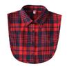 Suéter de primavera, otoño e invierno, cuello falso para mujer, camisa decorativa a cuadros multifunción que combina con todo, cuello falso, camisa de cuello falso en blanco y negro