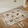 Alfombrillas de Piso para Baño con Etiqueta de Venta Caliente Transfronteriza, Alfombrillas de Piso de Lino de Alta Calidad, Absorción de Agua Fuerte Mejorada, Secado Rápido, Alfombrillas Antideslizantes para Entrega