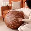Puf de Armazenamento em Couro, Capa de Sofá Preenchida com Roupas Velhas, Almofada Futon de Chão para Sala de Estar, Banco de Armazenamento, Banco Baixo, Roupas
