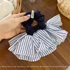 Ins Coreano Novo Listrado Azul em Forma de Leque Intestino Grosso Faixa de Cabelo Design da Moda Textura da Faixa de Cabeça Acessórios de Cabelo para Cabeça