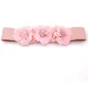 Falda de Verano Rosa para Mujer, Cinturón Ancho de Moda Coreana, Cubre Cintura Ancho Versátil, Accesorios Hechos a Mano con Flores Pequeñas, Dulce