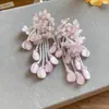 Verão Fresco~Brincos de Flor com Cristais Dopamina Estilo Doce de Férias com Design Único