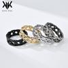 Anillo Celta Eterno de Nudo Trenzado de Acero de Titanio Transfronterizo Envuelto Hueco Estilo Unisex Joyería de Mano para Hombres y Mujeres